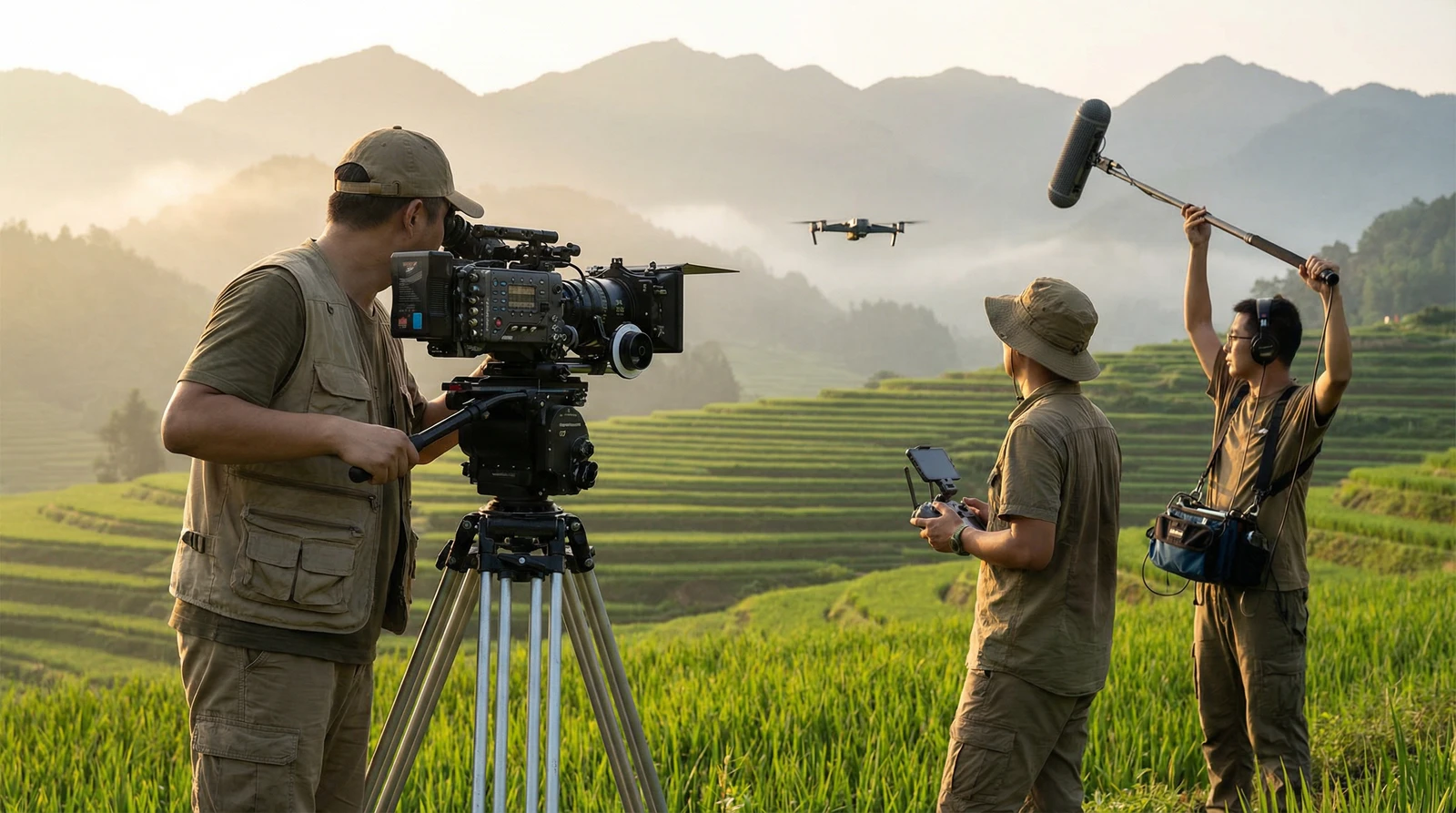 海角海角社区栏目云南梯田纪录片拍摄团队