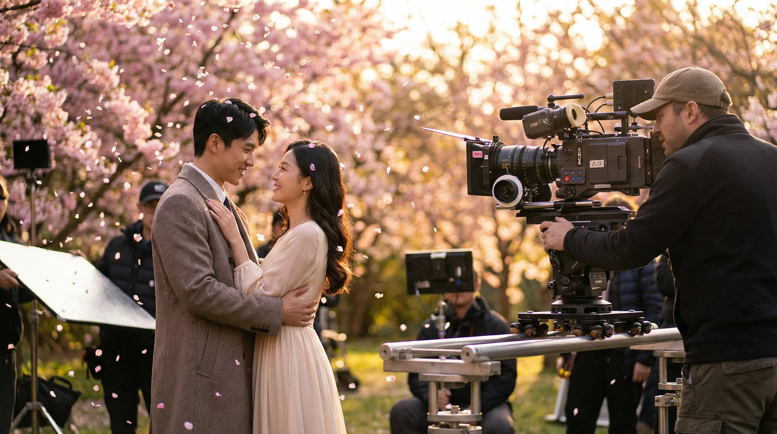 海角萝莉岛栏目樱花园浪漫场景拍摄花絮